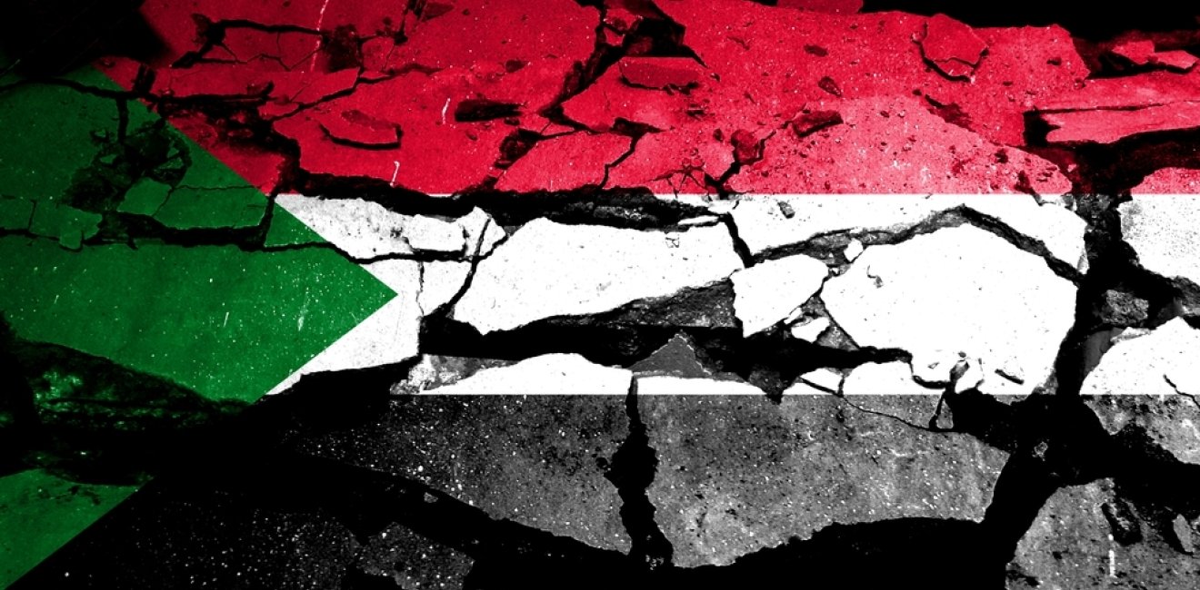 Cracked Sudan Flag