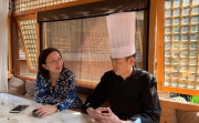 Shiyang chat with chef in Chinese restaurant