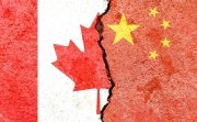 Canada/China Flag Divide