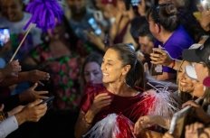 Claudia Sheinbaum at an election rally