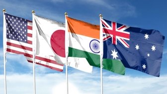 The American and Japanese flags are textured as are the Australian and Indian flags.