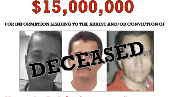 Deceased wanted poster for Nemesio Rubén Oseguera Cervantes, “El Mencho”