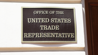 Plaque that reads 'Office of the United States Trade Representative'