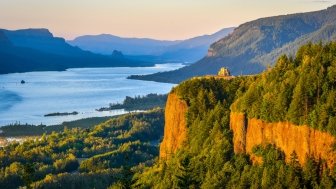 Columbia River Gorge at Sunset