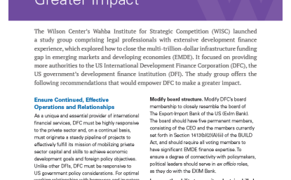 Publication: Empowering Development Finance Corporation for Greater Impact