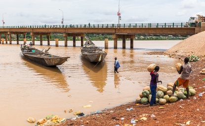 Niger River in Niamy, Niger. 