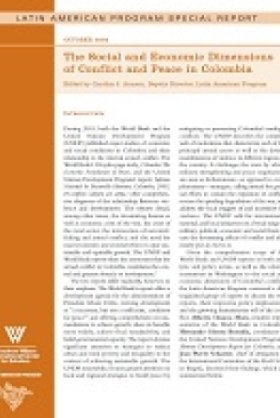 The Social and Economic Dimensions of Conflict and Peace in Colombia