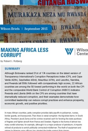 Making Africa Less Corrupt