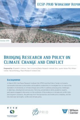 Bridging Research and Policy on Climate Change and Conflict