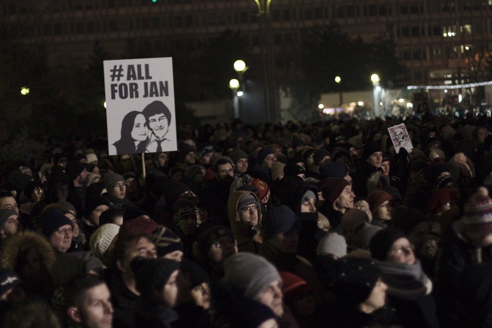 Protests in Slovakia after the murder of journalist Jan Kuciak in 2018
