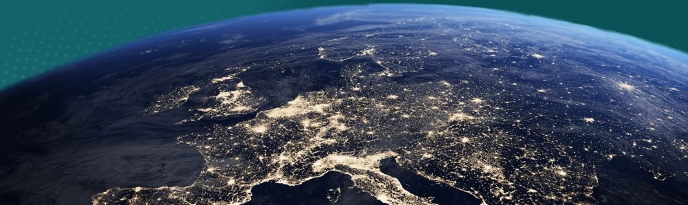 Photo of Europe at night from space