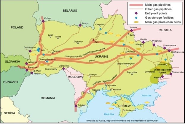 Ukraine Gas Map