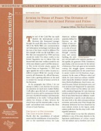 Armies in Times of Peace: The Division of Labor Between Armed Forces and Police