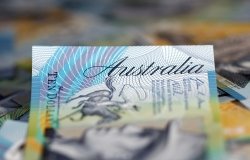 A close up of an Australian ten dollar bill