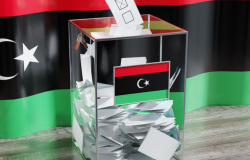 Libya - ballot box - voting, election concept - 3D illustration