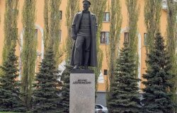 May 02 2016: monument to Felix Dzerzhinsky in Ufa city