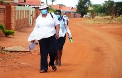 Community Healthcare Workers conduct door to door screening for COVID-19 in South Africa