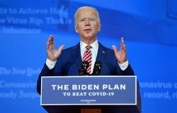 President-elect Joe Biden delivers remarks on COVID-19 at The Queen Theater in Wilmington on 11/09/2020