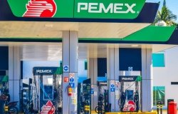 Mexican Pemex shop store at Pemex petrol gas station in Puerto Escondido Zicatela Mexico.